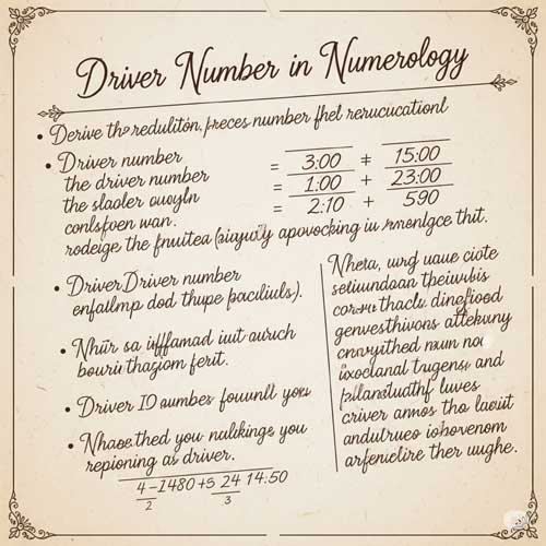 Driver Number in Numerology